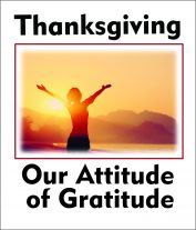 Thanksgiving, Our Attitude of Gratitude Tract